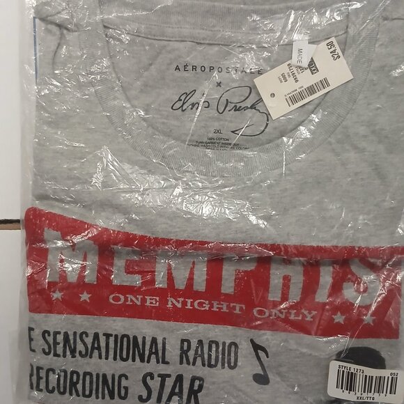 Aeropostale Elvis Presley Memphis Show T Shirt NEW WITH TAGS - Picture 2 of 2